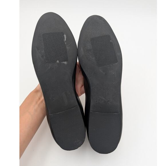 Linea Paolo Floral Ballet Flats Slip-On Women's Leather Black Size US7.5M EU38 - Picture 7 of 11